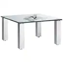 Bild 1 von Xxxl Couchtisch, Silber, Metall, Glas, quadratisch, eckig, 80x44x80 cm, Wohnzimmer, Wohnzimmertische, Couchtische, Glas-Couchtische