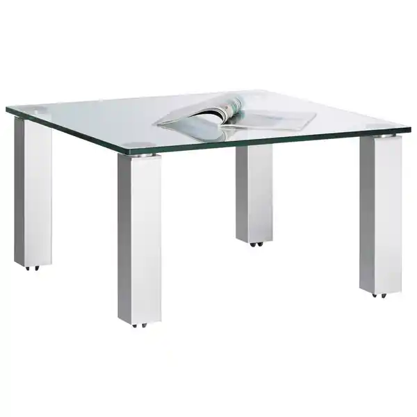 Bild 1 von Xxxl Couchtisch, Silber, Metall, Glas, quadratisch, eckig, 80x44x80 cm, Wohnzimmer, Wohnzimmertische, Couchtische, Glas-Couchtische