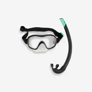 Schnorchel-Set Damen/Herren Maske und Schnorchel - 100 schwarz EINHEITSFARBE