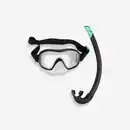 Bild 1 von Schnorchel-Set Damen/Herren Maske und Schnorchel - 100 schwarz EINHEITSFARBE