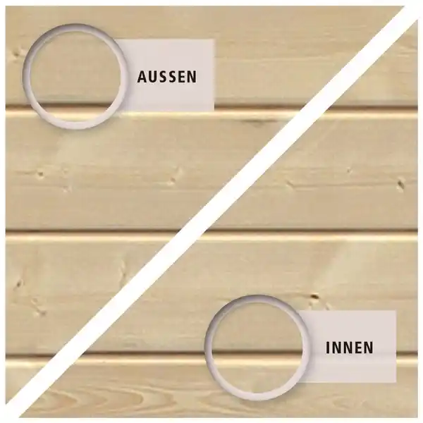 Bild 4 von Karibu Holz-Gartenhaus Neuenburg 4 Natur BxT: 238 cm x 240 cm