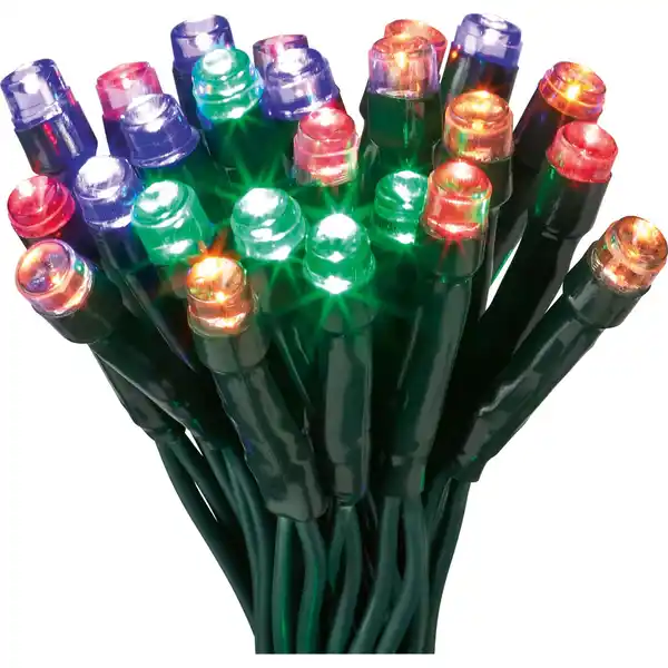 Bild 1 von LED Lichterkette 400 bunte LEDs grünes Kabel innen und außen