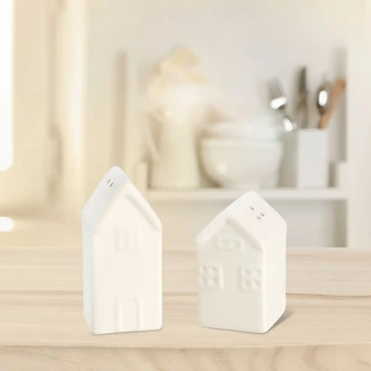 Bild 1 von Salz- und Pfefferstreuer-Set in Haus-Form, 2-teilig, White