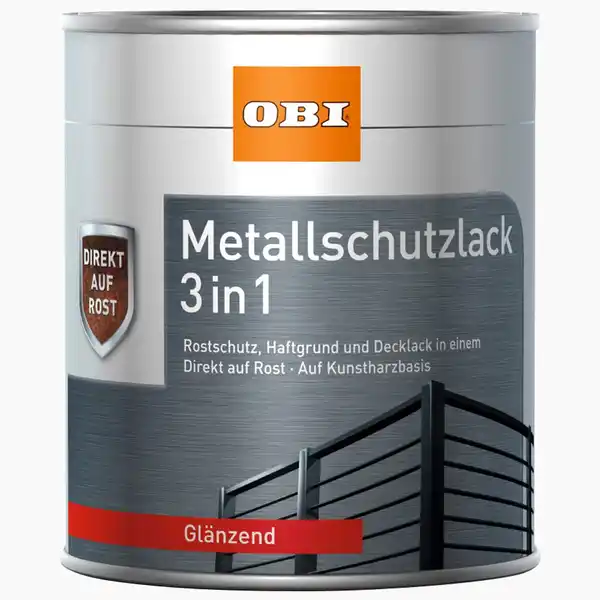 Bild 1 von OBI Metallschutzlack 3in1 Weiß glänzend 750 ml