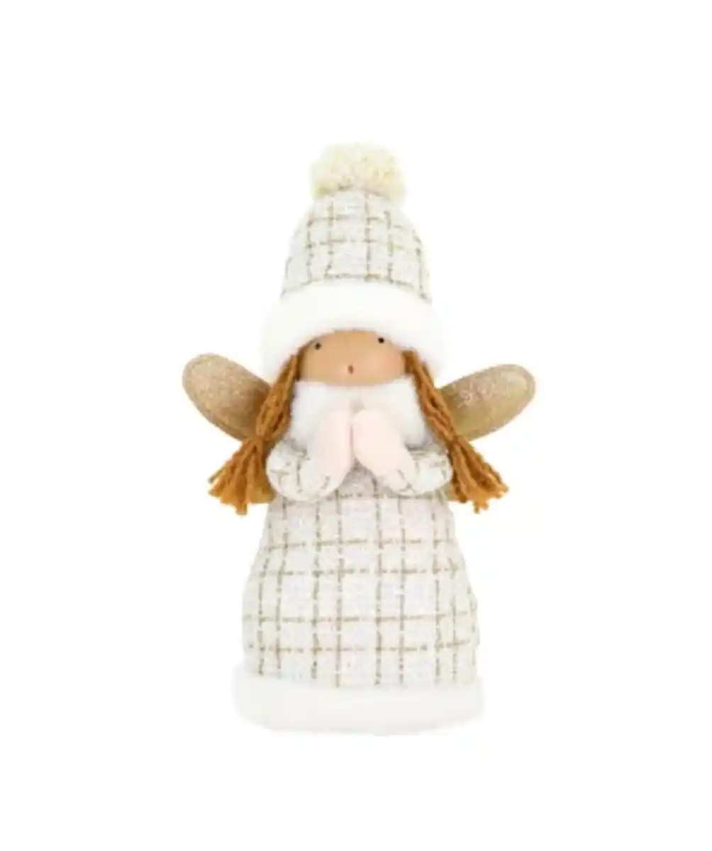 Bild 1 von Deko-Engel Weihnachten, ca. 17 x 11 x 29 cm, Weiß/gold