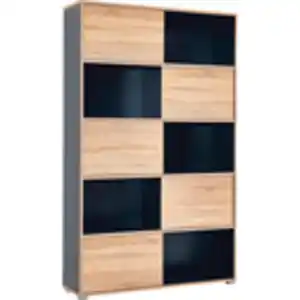 Germania Aktenregal, Anthrazit, Sonoma Eiche, Holzwerkstoff, 4 Fächer, 120x196x35 cm, Beimöbel erhältlich, in verschiedenen Größen erhältlich, Arbeitszimmer, Büroregale, Aktenregale