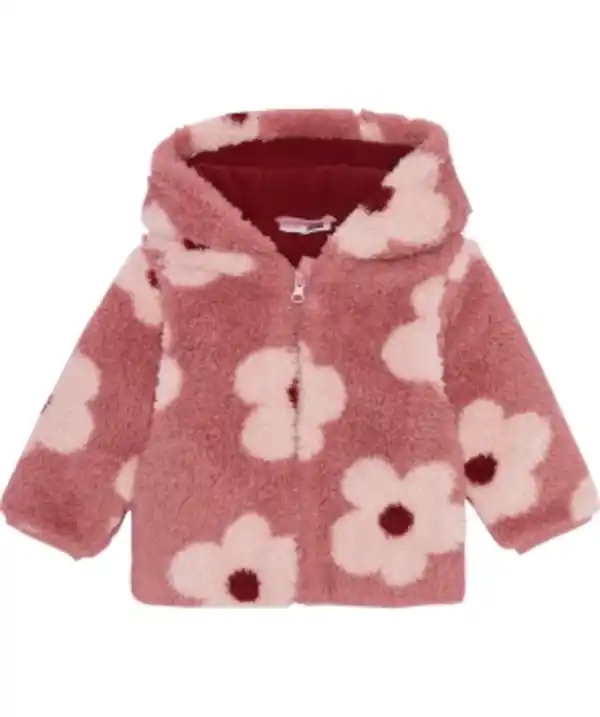 Bild 1 von Teddyjacke Blumen, Ergee, Innenfleece, dunkelrosa