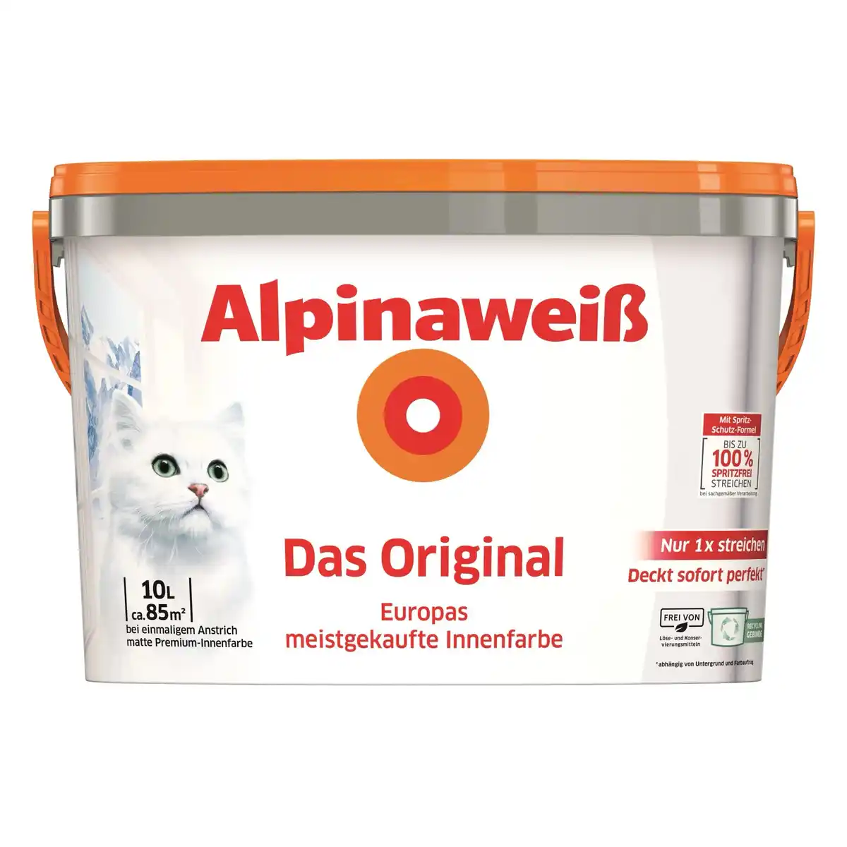 Bild 1 von Alpinaweiß Wandfarbe Das Original Weiß Matt 10 l