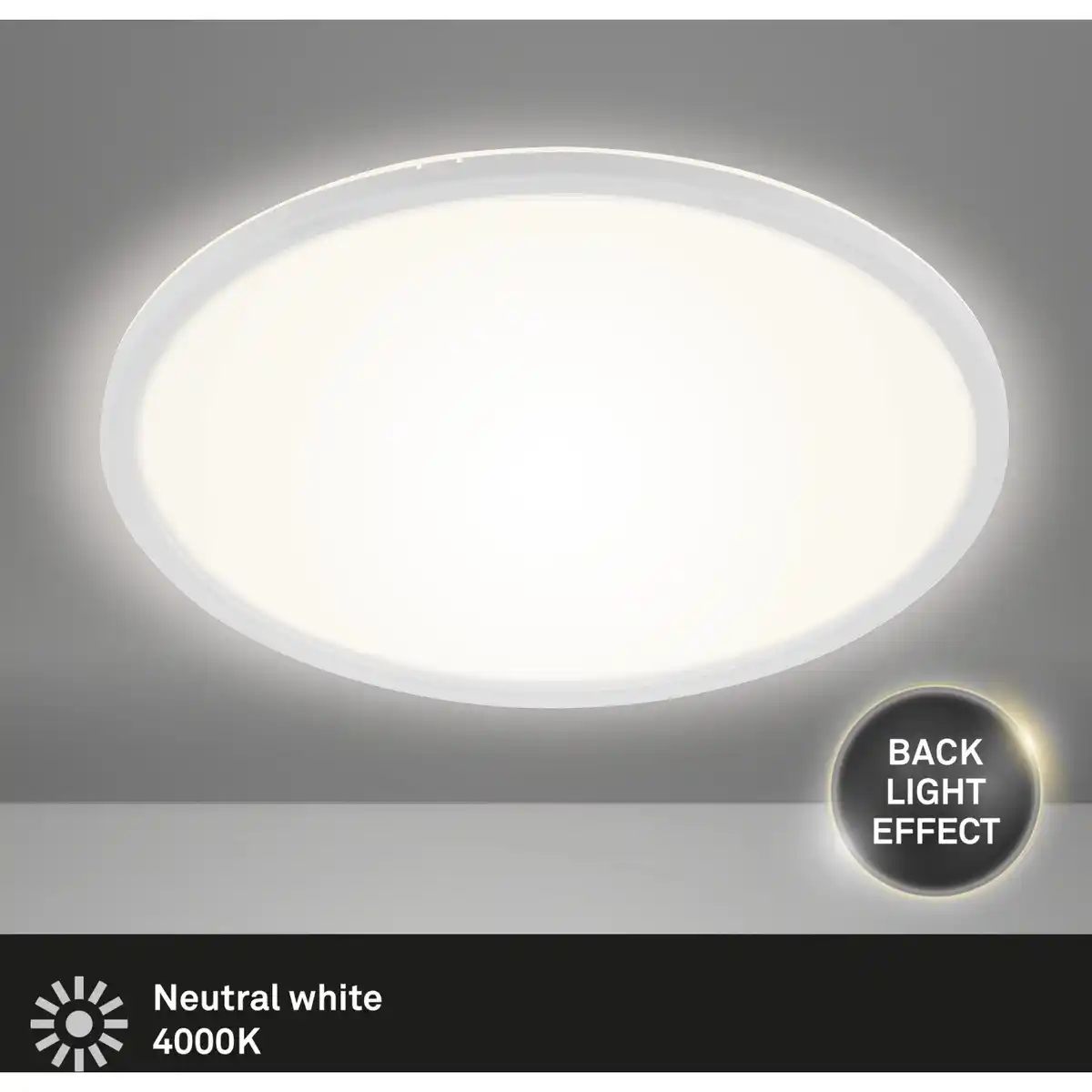 Bild 2 von Brilo LED-Deckenleuchte Slim 18 W Rund Weiß