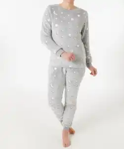 Flauschiger Fleece-Pyjama, Janina, 2-tlg. Set, dunkelgrau