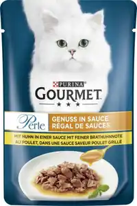 Purina Gourmet Perle Genuss in Sauce mit Huhn in einer Sauce mit feiner Brathuhnnote