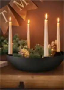 Kerzenständer in Schalenform mit 4 Kerzenhaltern