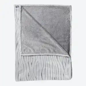 Wohndecke aus Flanell-Fleece, ca. 130x170cm, Gray