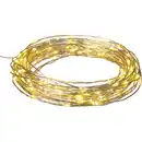 Bild 1 von LED-Lichterkette Kupfer 160 warmweiße LEDs Silberdraht 805 cm