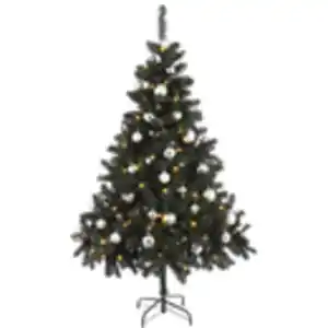 Black Box Trees Weihnachtsbaum Fynn LED Silber-Mintgrün H 185 x Ø 115 cm