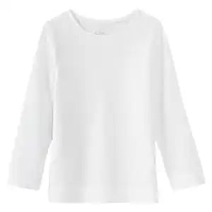 Mädchen Langarmshirt im Basic-Look WEISS