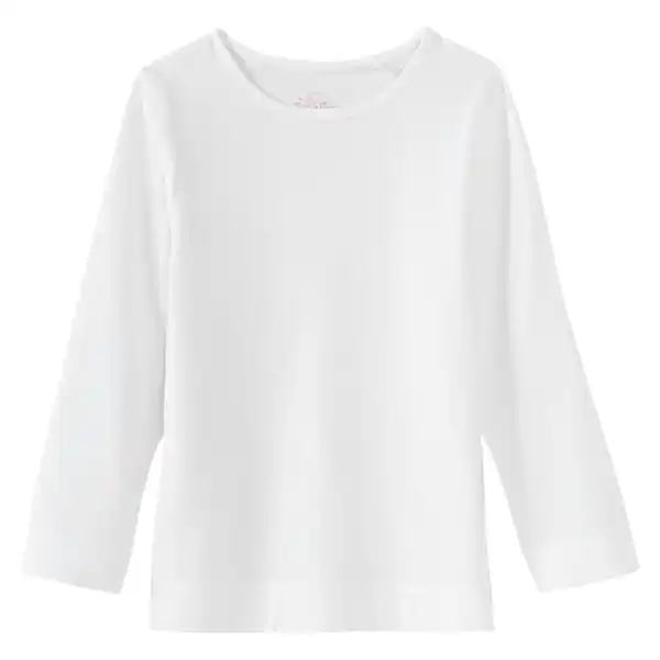 Bild 1 von Mädchen Langarmshirt im Basic-Look WEISS