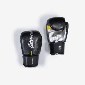 Kickbox-/Muay-Thai-Handschuh 500 - schwarz Schwarz