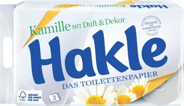 Bild 1 von Hakle Natürlich Pflegend Toilettenpapier 3-lagig