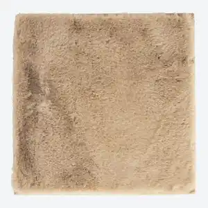 Stuhlkissen mit Kunstfell, ca. 35x35cm, Light-brown