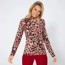 Bild 1 von Damen-Rollkragenpullover mit Leo-Musterung, Red