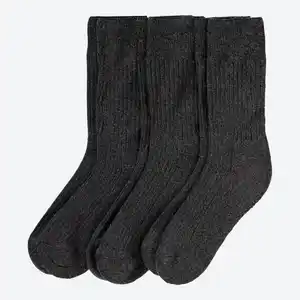 Unisex-Norwegersocken mit Frotteesohlen, 3er-Pack, Dark-gray