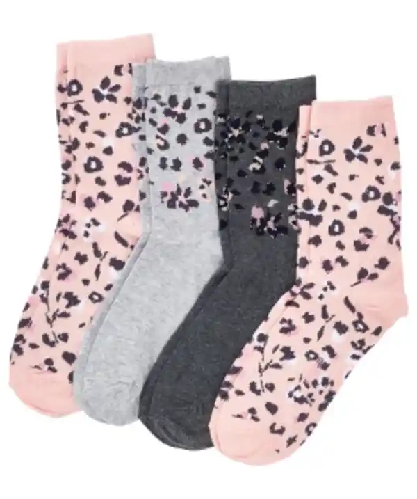 Bild 1 von Socken, 4er-Pack, Ergee, verschiedene Designs, rosa