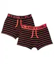 Bild 1 von Retro Boxershorts mit Streifen, 2er-Pack, Y.F.K., schwarz