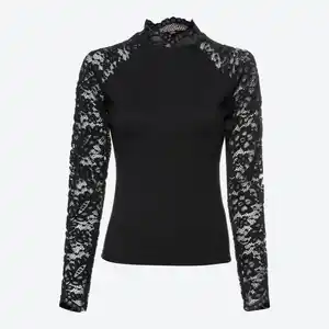 Damen-Langarmshirt mit Raglanärmeln, Black