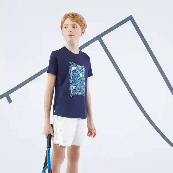 Bild 1 von Jungen Tennis T-Shirt - Essentiel marineblau/gelb