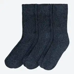 Unisex-Norwegersocken mit Frotteesohlen, 3er-Pack, Blue