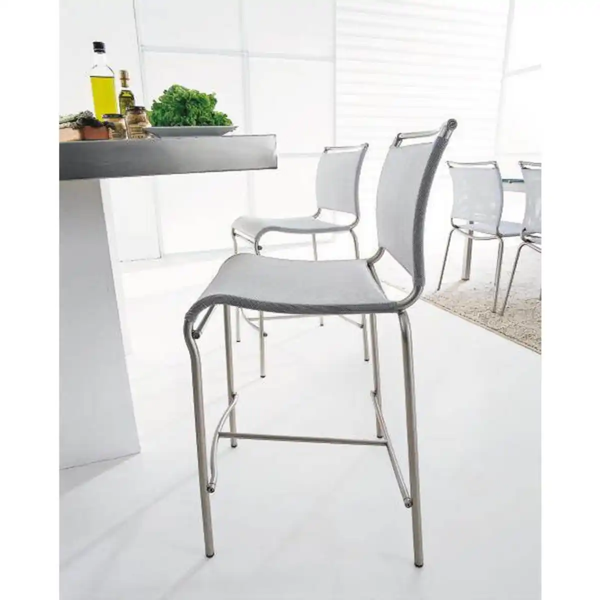 Bild 1 von Connubia  Tresenstuhl, Grau, Metall, Textil, 51x96.5x53 cm, Esszimmer, Barmöbel, Barhocker