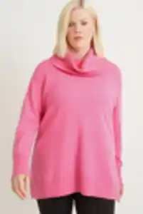 C&A Kaschmir-Rollkragenpullover, Pink, Größe: 56