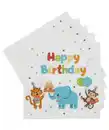 Bild 1 von Servietten Geburtstag, 18er-Pack, weiß gemustert