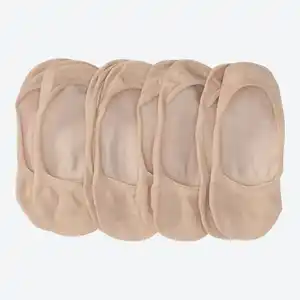 Damen-Füßlinge im Ballerina-Style, 2er-Pack, Beige