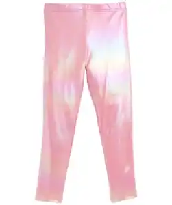 Leggings mit Holoeffekt, elastischer Bund, rosa