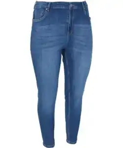 Jeans High-Waist, Slim-fit, jeansblau