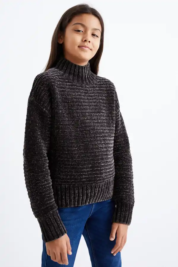 Bild 1 von C&A Chenille-Pullover, Blau, Größe: 158-164