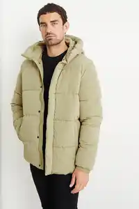 C&A Steppjacke mit Kapuze, Grün, Größe: M