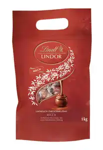 LINDOR Schokoladenkugel Beutel Milch 80 x 12,5 g (1 kg)