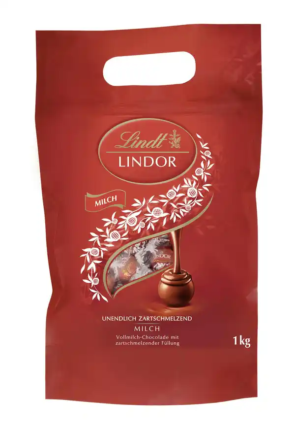 Bild 1 von LINDOR Schokoladenkugel Beutel Milch 80 x 12,5 g (1 kg)