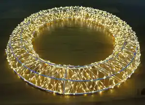 Lichterkranz mit 1440 Mikro-LEDs mit Timer 50cm Warmweiß