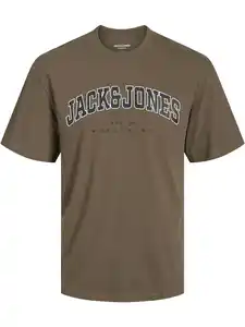 Jack&Jones JJECALEB VARSITY TEE T-Shirt Braun