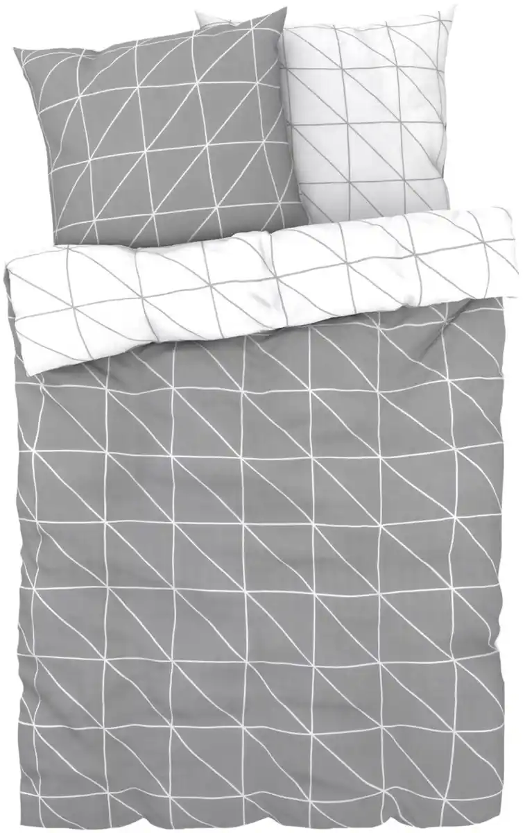 Bild 2 von LIV&BO® Renforcé-Wendebettwäsche-Set ca. 200 x 220/2 x 80 x 80 cm, 3-teilig