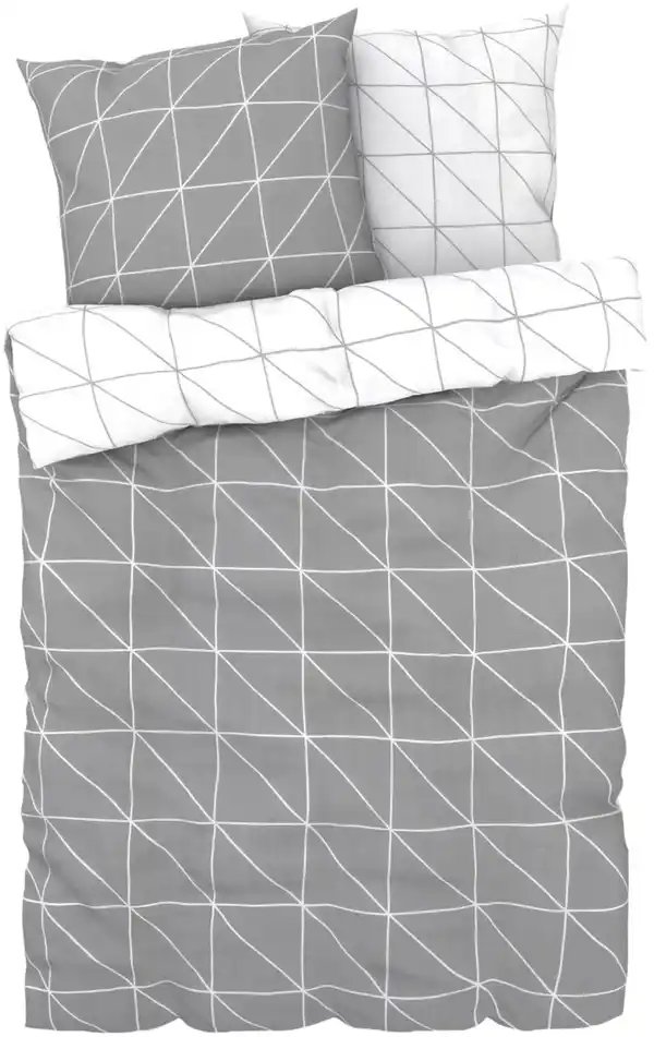 Bild 2 von LIV&BO® Renforcé-Wendebettwäsche-Set ca. 200 x 220/2 x 80 x 80 cm, 3-teilig