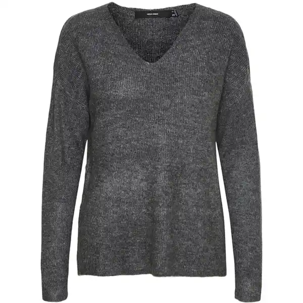 Bild 1 von Vero Moda VMCREWLEFILE LS V-NEC Strickpullover Grau