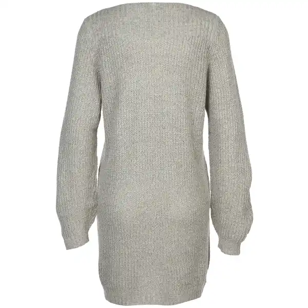 Bild 2 von Damen Longstrickpullover Grau