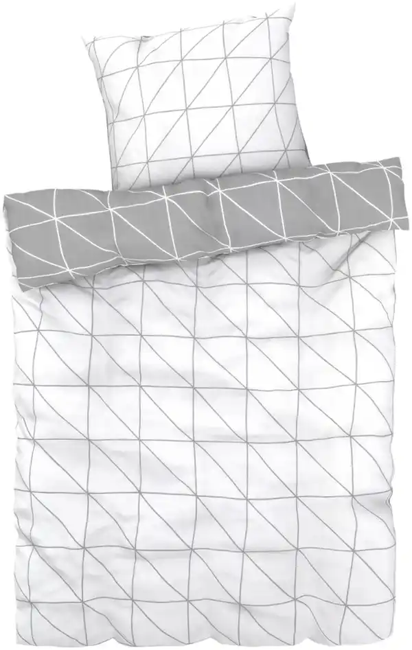Bild 3 von LIV&BO® Renforcé-Wendebettwäsche-Set ca. 155 x 220/80 x 80 cm, 2-teilig