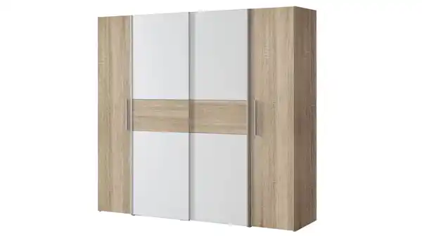 Bild 1 von Kleiderschrank Artisan Eiche - weiß 200 cm - KALIXTUS