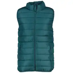 Hr Bodywarmer Ärmellos, Dunkelgrün, S